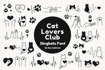 Playful Cat Lovers Club Font for Creative Design Projects