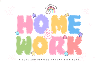 Charming Homework Font for Fun Designs