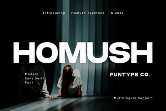 Homush Font: a Creative Typeface for Modern Designs