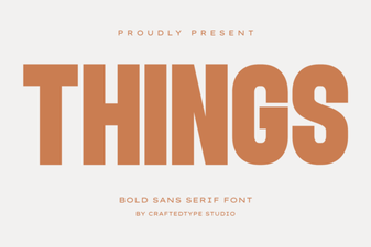 Things Font: a Minimalist Typeface for Creative Projects