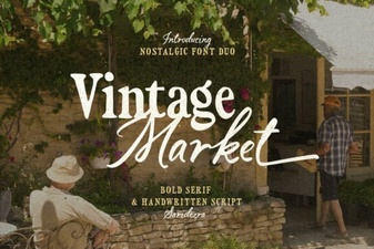 Vintage Market Font: Rustic Charm for Creative Designs